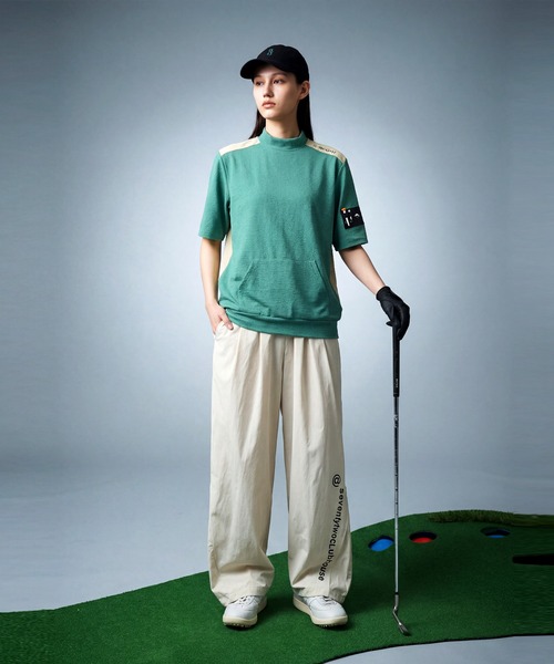 antiqua(アンティカ)の「【STCH】吸汗速乾 UVカット モックネック プルオーバー(その他トップス・レディース・グリーン/ブラック/ホワイト・LXL/ML)」の15枚目の写真