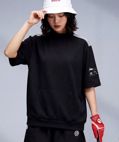 antiqua(アンティカ)の「【STCH】吸汗速乾 UVカット モックネック プルオーバー(その他トップス・レディース・グリーン/ブラック/ホワイト・LXL/ML)」の10枚目の写真