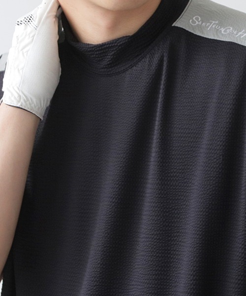 antiqua(アンティカ)の「【STCH】吸汗速乾 UVカット モックネック プルオーバー(その他トップス・レディース・グリーン/ブラック/ホワイト・LXL/ML)」の12枚目の写真