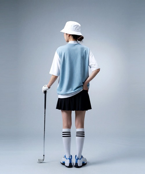 antiqua(アンティカ)の「【STCH】吸汗速乾 UVカット モックネック プルオーバー(その他トップス・レディース・グリーン/ブラック/ホワイト・LXL/ML)」の5枚目の写真