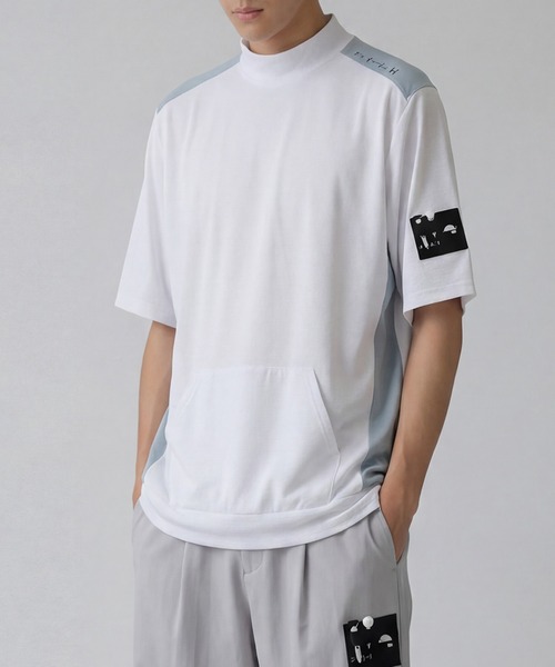 antiqua(アンティカ)の「【STCH】吸汗速乾 UVカット モックネック プルオーバー(その他トップス・レディース・グリーン/ブラック/ホワイト・LXL/ML)」の8枚目の写真