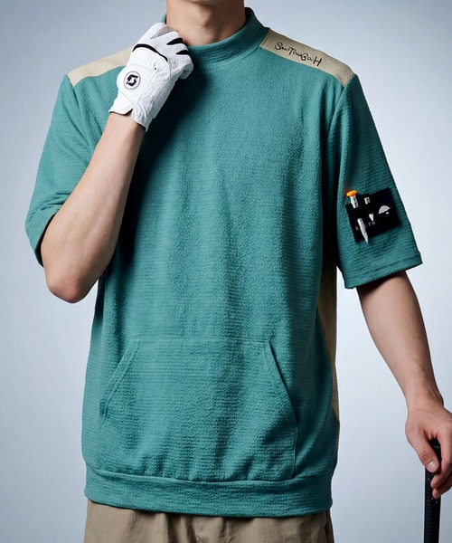 antiqua(アンティカ)の「【STCH】吸汗速乾 UVカット モックネック プルオーバー(その他トップス・レディース・グリーン/ブラック/ホワイト・LXL/ML)」の16枚目の写真