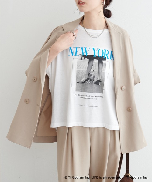 LARUTA(ラルータ)の「【LARUTA】LIFE PC/NEWYORKフォトTee(Tシャツ/カットソー・レディース・オフホワイト・FREE)」の1枚目の写真