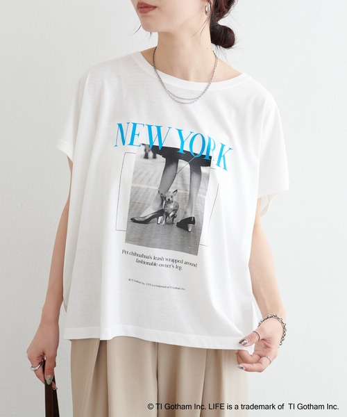 LARUTA(ラルータ)の「【LARUTA】LIFE PC/NEWYORKフォトTee(Tシャツ/カットソー・レディース・オフホワイト・FREE)」の4枚目の写真