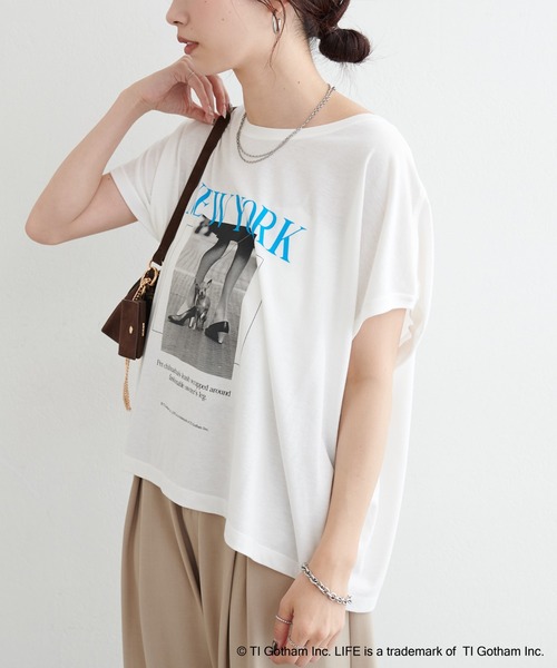 LARUTA(ラルータ)の「【LARUTA】LIFE PC/NEWYORKフォトTee(Tシャツ/カットソー・レディース・オフホワイト・FREE)」の5枚目の写真