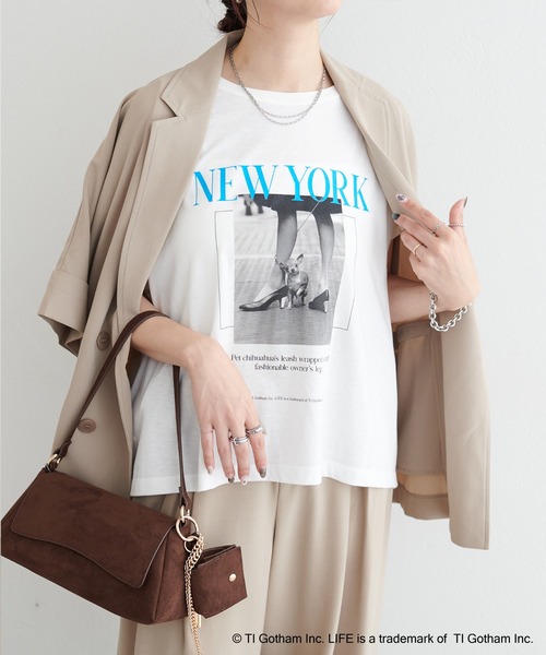 LARUTA(ラルータ)の「【LARUTA】LIFE PC/NEWYORKフォトTee(Tシャツ/カットソー・レディース・オフホワイト・FREE)」の2枚目の写真