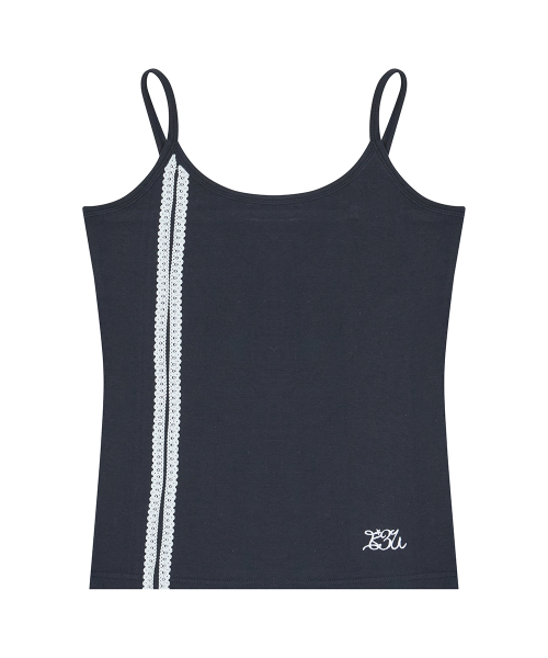 LUVISTRUE(ラヴイズトゥルー)の「BASIC ILOVEU LACE SLEEVELESS(NAVY)(Tシャツ/カットソー・レディース・その他・FREE)」の2枚目の写真