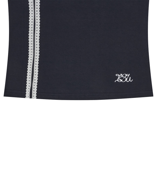 LUVISTRUE(ラヴイズトゥルー)の「BASIC ILOVEU LACE SLEEVELESS(NAVY)(Tシャツ/カットソー・レディース・その他・FREE)」の6枚目の写真