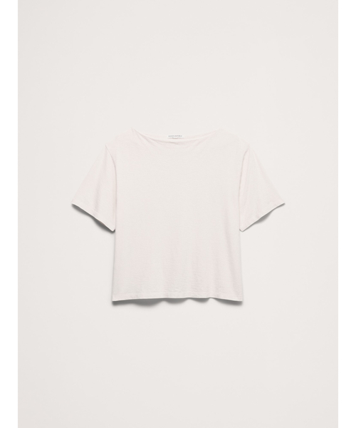 Banana Republic(バナナリパブリック)の「コットン スラブ クルーネック Tシャツ(ニット/セーター・レディース・ブラック/ホワイト/ホワイト×ブルー・S/M/XS/L)」の6枚目の写真