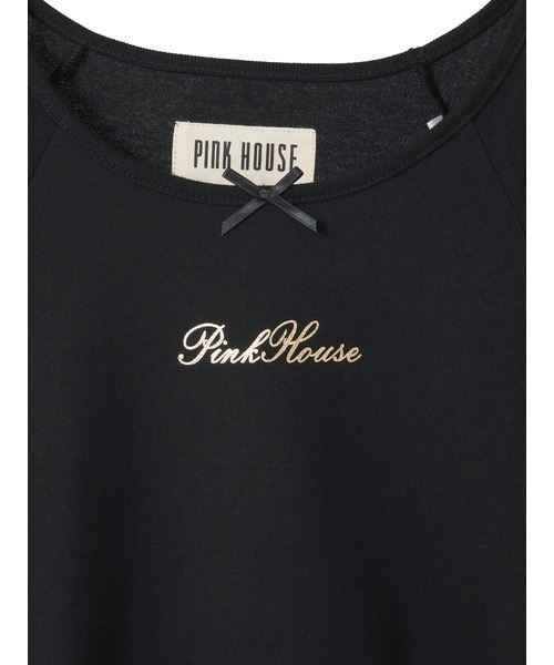 PINK HOUSE(ピンクハウス)の「筆記体ロゴ箔プリントカットソーチュニック(チュニック・レディース・アイボリー/ピンク/ブルーグレー/ブラック・フリー)」の10枚目の写真