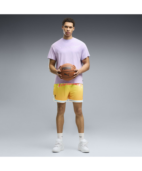 PUMA(プーマ)の「PUMA プーマ メンズ バスケットボール LAFRANCE HEEM AEROSPACE 半袖 Tシャツ I(Tシャツ/カットソー・メンズ・ラベンダー/ブラック・X-LARGE/LARGE/SMALL/MEDIUM/X-SMALL)」の4枚目の写真