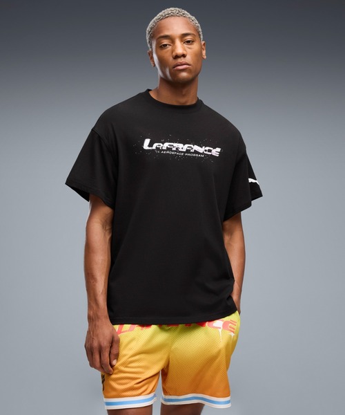 PUMA(プーマ)の「PUMA プーマ メンズ バスケットボール LAFRANCE HEEM AEROSPACE 半袖 Tシャツ I(Tシャツ/カットソー・メンズ・ラベンダー/ブラック・X-LARGE/LARGE/SMALL/MEDIUM/X-SMALL)」の1枚目の写真