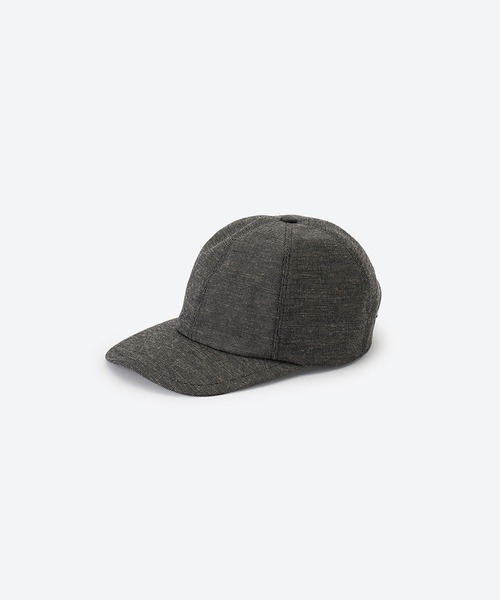 KIJIMA TAKAYUKI(キジマ タカユキ)の「LINEN CHAMBRAY 6PANEL CAP(キャップ・レディース・ブルー/ブラック×ホワイト・FREE)」の1枚目の写真