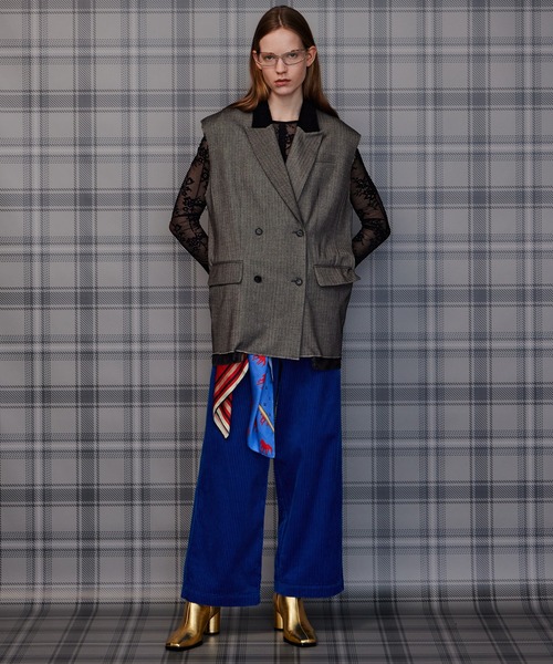 MAISON SPECIAL(メゾンスペシャル)の「【2026Autumn PRE-ORDER】Classic Bicolor Oversized Vest/クラシックバイカラーオーバージレ(その他アウター・レディース・マルチ/グレー・FREE)」の12枚目の写真