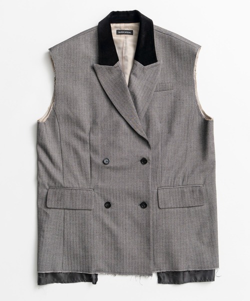 MAISON SPECIAL(メゾンスペシャル)の「【2026Autumn PRE-ORDER】Classic Bicolor Oversized Vest/クラシックバイカラーオーバージレ(その他アウター・レディース・マルチ/グレー・FREE)」の15枚目の写真