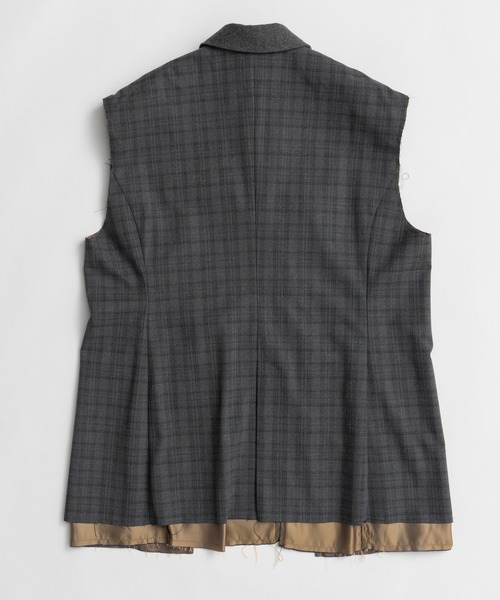 MAISON SPECIAL(メゾンスペシャル)の「【2026Autumn PRE-ORDER】Classic Bicolor Oversized Vest/クラシックバイカラーオーバージレ(その他アウター・レディース・マルチ/グレー・FREE)」の8枚目の写真