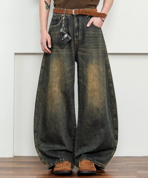 NEW GENTLEMAN(ニュージェントルマン)の「ビーターバークデニム ワイドバギー バルーンパンツ(デニムパンツ・メンズ・ブルー・L/M/S)」の6枚目の写真