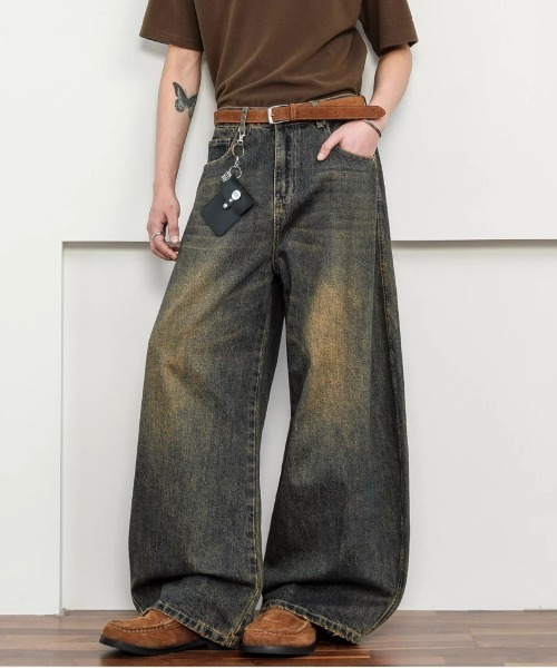 NEW GENTLEMAN(ニュージェントルマン)の「ビーターバークデニム ワイドバギー バルーンパンツ(デニムパンツ・メンズ・ブルー・L/M/S)」の2枚目の写真