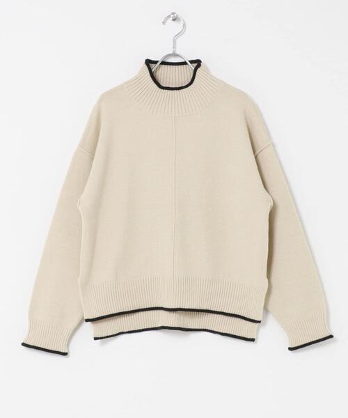 ITEMS URBANRESEARCH(アイテムズ アーバンリサーチ)の「『洗濯可』ハイショクハイネックニット(ニット/セーター・レディース・ネイビー/オフホワイト/グレー/ライトグレー・FREE)」の10枚目の写真