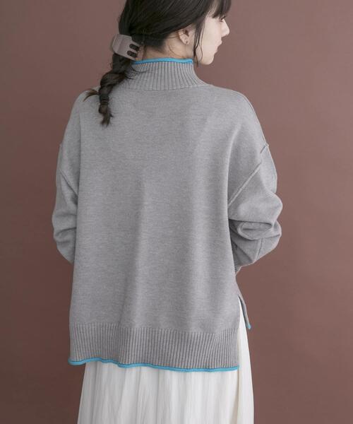 ITEMS URBANRESEARCH(アイテムズ アーバンリサーチ)の「『洗濯可』ハイショクハイネックニット(ニット/セーター・レディース・ネイビー/オフホワイト/グレー/ライトグレー・FREE)」の19枚目の写真