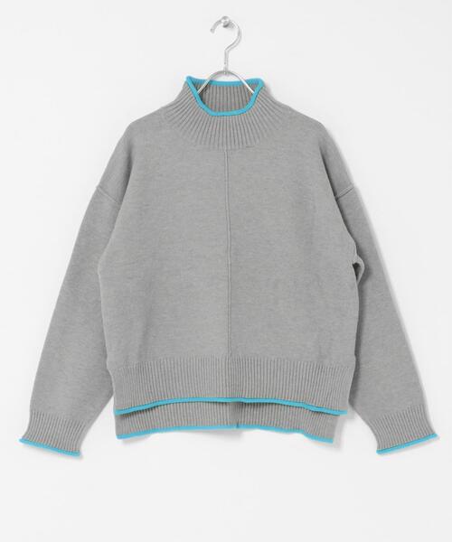 ITEMS URBANRESEARCH(アイテムズ アーバンリサーチ)の「『洗濯可』ハイショクハイネックニット(ニット/セーター・レディース・ネイビー/オフホワイト/グレー/ライトグレー・FREE)」の22枚目の写真