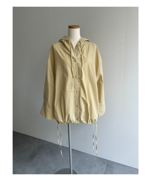 ap retro(アプレトロ)の「ドロストフード シャツブルゾン/フーディー/冷房対策(シャツ/ブラウス・レディース・カーキ/ベージュ/アイボリー/ブラック・FREE)」の19枚目の写真