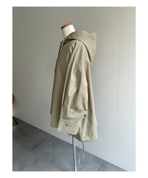ap retro(アプレトロ)の「ドロストフード シャツブルゾン/フーディー/冷房対策(シャツ/ブラウス・レディース・カーキ/ベージュ/アイボリー/ブラック・FREE)」の17枚目の写真
