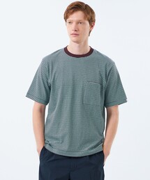 【WEEKENDER】クルーネックポケT レトロボーダー