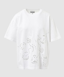 Heavy cotton Jersey Embroidery Anglais Solid