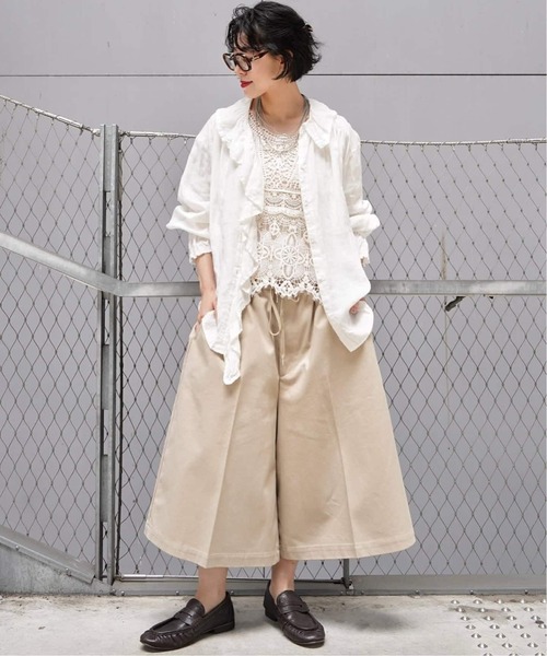 JOURNAL STANDARD LUXE(ジャーナルスタンダード ラックス)の「《追加3》フレンチリネン フリルパフブラウス(シャツ/ブラウス・レディース・ブラック/ホワイト/ブラウン・FREE)」の12枚目の写真