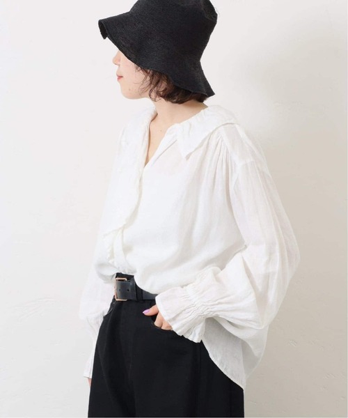 JOURNAL STANDARD LUXE(ジャーナルスタンダード ラックス)の「《追加3》フレンチリネン フリルパフブラウス(シャツ/ブラウス・レディース・ブラック/ホワイト/ブラウン・FREE)」の18枚目の写真