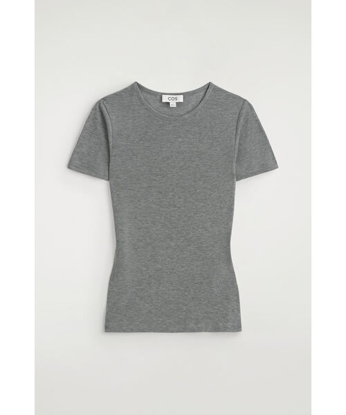 COS(コス)の「スリム リヨセルメリノ Tシャツ(Tシャツ/カットソー・レディース・グレー系その他/ネイビー・L/XS/M/S/XL)」の15枚目の写真
