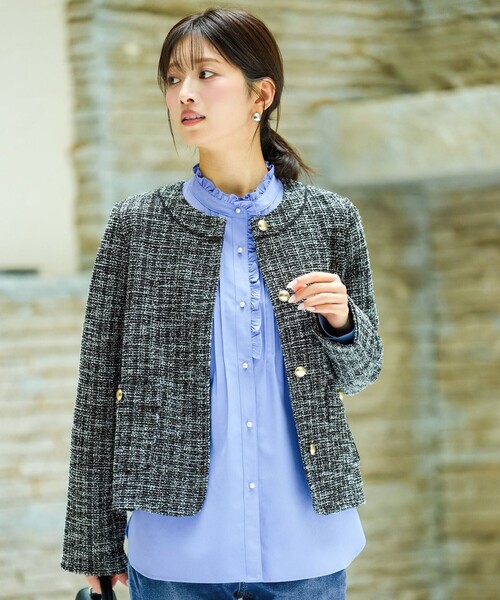 ANY SIS(エニィスィス)の「フリルスタンド シャツ(シャツ/ブラウス・レディース・ブルー系/ホワイト系/ベージュ系1・X-LARGE)」の13枚目の写真