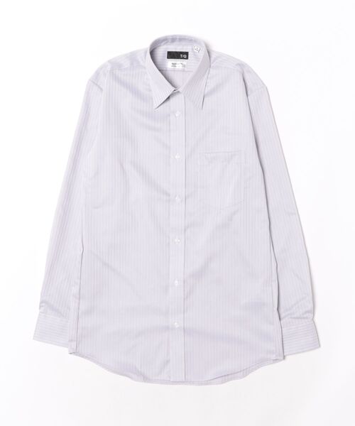 TAKA-Q(タカキュー)の「ワイシャツ メンズ 長袖 ノンアイロン レギュラーカラー ビジネス ドレス 綿 コットン ネクスコット NEWスタンダードフィット(ビジネスシャツ・メンズ・グレー・首回り39cm-裄丈80cm/首回り41cm-裄丈82cm/首回り39cm-裄丈84cm/首回り43cm-裄丈86cm/首回り41cm-裄丈86cm/首回り43cm-裄丈82cm)」の2枚目の写真