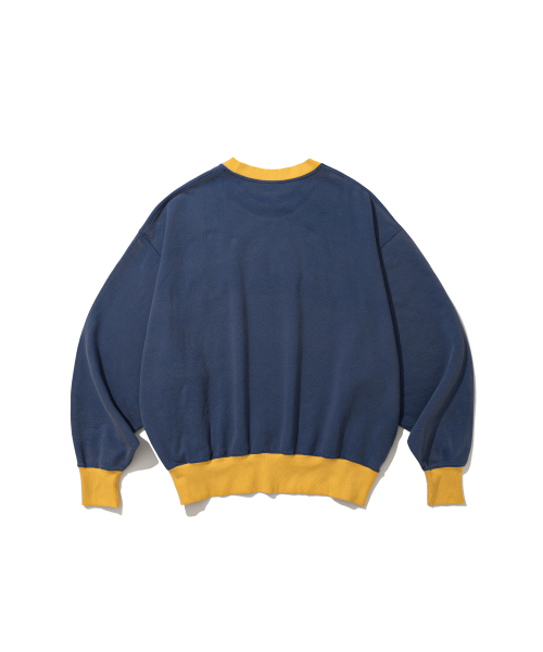 ANGLAN（アングラン）の「Applique Washed Sweat Shirt - Blue（スウェット・メンズ・その他・2/1）」の2枚目の写真