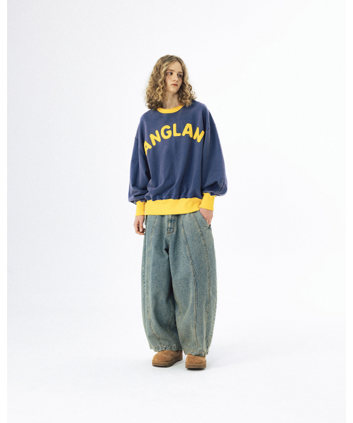ANGLAN（アングラン）の「Applique Washed Sweat Shirt - Blue（スウェット・メンズ・その他・2/1）」の3枚目の写真