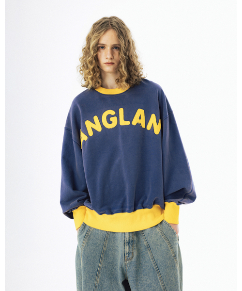 ANGLAN（アングラン）の「Applique Washed Sweat Shirt - Blue（スウェット・メンズ・その他・2/1）」の4枚目の写真
