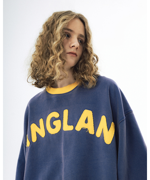 ANGLAN（アングラン）の「Applique Washed Sweat Shirt - Blue（スウェット・メンズ・その他・2/1）」の5枚目の写真
