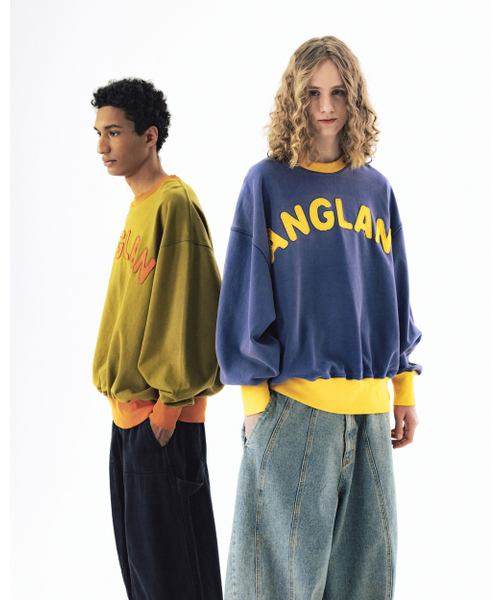 ANGLAN（アングラン）の「Applique Washed Sweat Shirt - Blue（スウェット・メンズ・その他・2/1）」の7枚目の写真