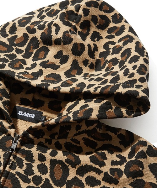 XLARGE（エクストララージ）の「LEOPARD ZIP HOODED SWEATSHIRT（パーカー・メンズ・チャコール/ホワイト/ベージュ・S/M/L/XL）」の17枚目の写真