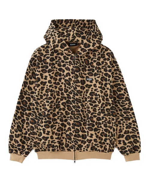 XLARGE（エクストララージ）の「LEOPARD ZIP HOODED SWEATSHIRT（パーカー・メンズ・チャコール/ホワイト/ベージュ・S/M/L/XL）」の5枚目の写真