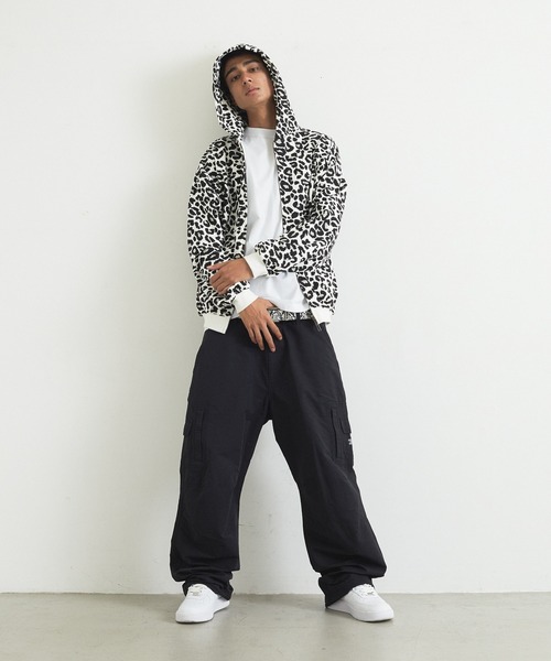 XLARGE（エクストララージ）の「LEOPARD ZIP HOODED SWEATSHIRT（パーカー・メンズ・チャコール/ホワイト/ベージュ・S/M/L/XL）」の8枚目の写真