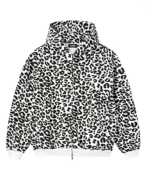 XLARGE（エクストララージ）の「LEOPARD ZIP HOODED SWEATSHIRT（パーカー・メンズ・チャコール/ホワイト/ベージュ・S/M/L/XL）」の4枚目の写真