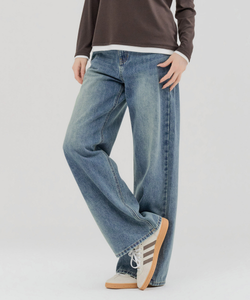 CHASECULT(チェイスカルト)の「レディース Mトーン ウォッシュド ワイドデニム-FERG2362B0N(デニムパンツ・レディース・ブルー・67/70/74/64)」の5枚目の写真