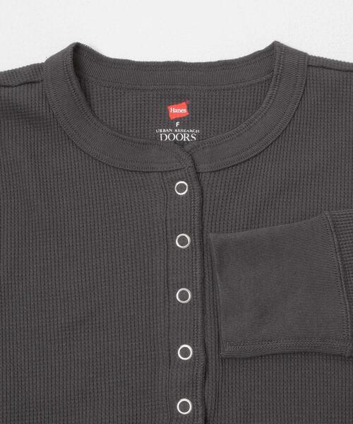 HANES(ヘインズ)の「『別注』HANES×DOORS ワッフルコンパクトカーディガン(カーディガン/ボレロ・レディース・グレー/オフホワイト/ネイビー・FREE)」の17枚目の写真