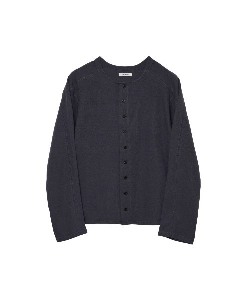 MATSUFUJI(マツフジ)の「Dual-layer Knit Cardigan(カーディガン/ボレロ・メンズ・チャコールグレー/アイボリー・3/2)」の1枚目の写真