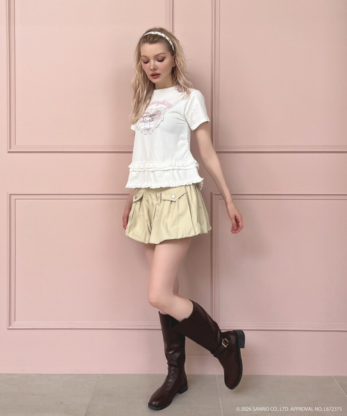 MORE self LOVE(モアセルフラブ)の「【CHARMMY KITTY】HEART TEE(Tシャツ/カットソー・レディース・ブラック/オフホワイト・FREE)」の7枚目の写真