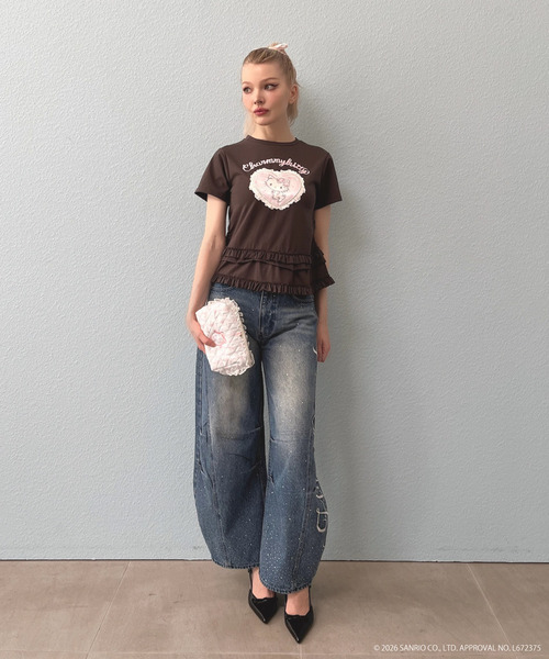 MORE self LOVE(モアセルフラブ)の「【CHARMMY KITTY】HEART TEE(Tシャツ/カットソー・レディース・ブラック/オフホワイト・FREE)」の20枚目の写真