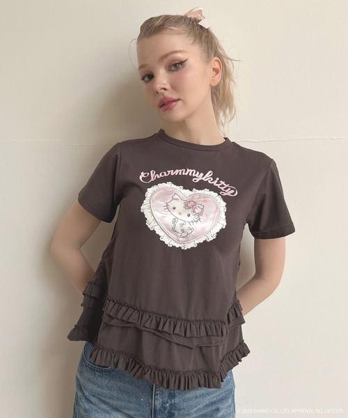 MORE self LOVE(モアセルフラブ)の「【CHARMMY KITTY】HEART TEE(Tシャツ/カットソー・レディース・ブラック/オフホワイト・FREE)」の21枚目の写真