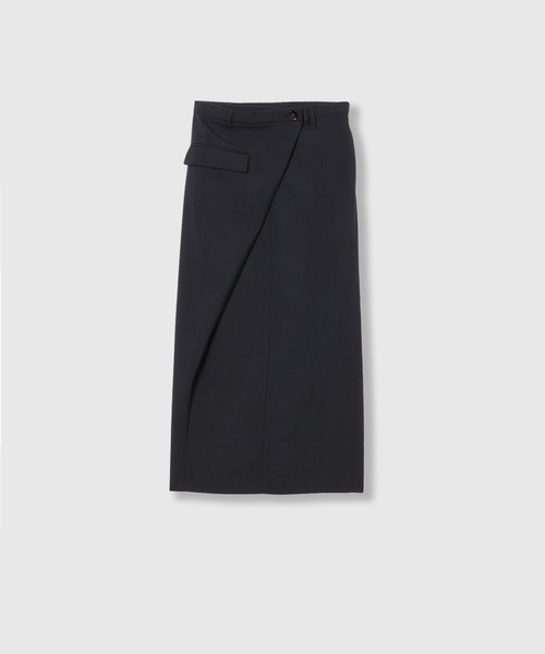 THINGS THAT MATTER(シングス ザット マター)の「ASYMMETRIC WRAP SKIRT / アシンメトリーラップスカート(スカート・レディース・グレー/ネイビー/サックスブルー・2/1)」の13枚目の写真